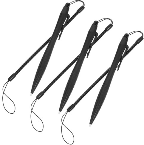 SMASOLO 3 Pièces Stylet Tactile avec Lanière pour Écrans Tactiles Écriture et Dessin Compatible avec Écrans Résistifs Pratique et Perte
