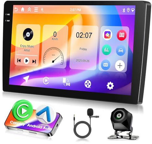 Motorsi Android Autoradio 4G+64G 9’’ 1280P Incell Touchscreen Stereo Radio, Wireless Apple Carplay Android Auto GPS Bluetooth 5.0 WiFi FM/RDS 2USB, Supporta DAB+ OBD2