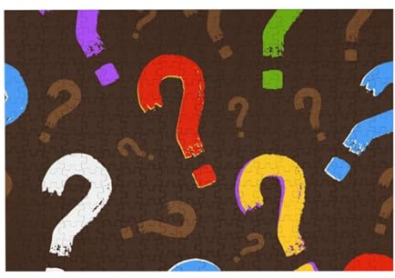300 Bunte Fragezeichen-Puzzles mit Verpackungsbox für Erwachsene – Holzpuzzle