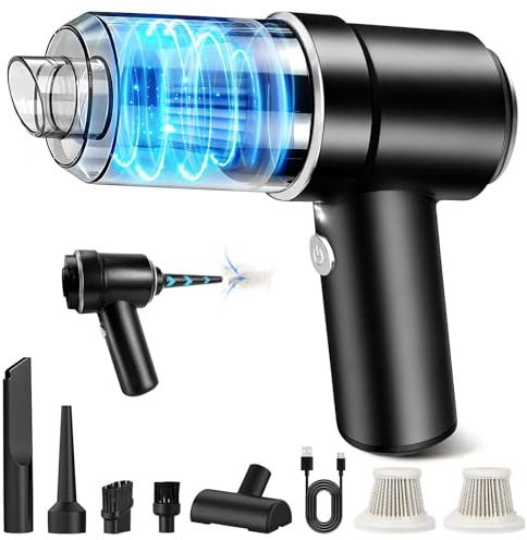 YUEJIDZ Handstaubsauger Auto Akku Staubsauger Kabellos 12000Pa mit HEPA-Filter & LED Beleuchtung,Leichter Mini Autostaubsauger für Sofa Reinigung,Tierhaare,Teppich Haus,Büro,Küche,Haus