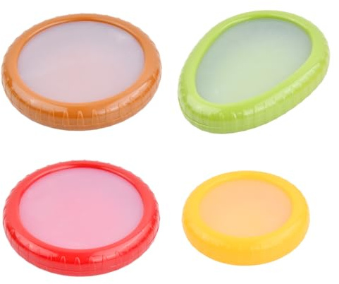 Merzio Reusable Stretch Pods for Fruit and Veg, Fresh Food Storage Containers for Avocado Onion Tomato, Stackable Fridge Organisers, Sustainable Zero Waste Produce Saver Set
