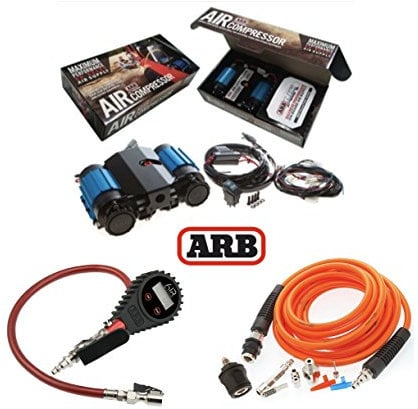 ARB Compresseur d'air double et kit de gonflage de pneus haute performance 12 V avec gonfleur de pneu numérique