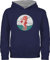Pullover Kinder Hoodie Jungen Mädchen - Sport Kleidung - Seepferdchen Abzeichen - 116 (5/6 Jahre) - Navy Blau/Grau meliert - schwimmabzeichen Kind bestanden 25. Geburtstag seepferd hudi Schwimmen