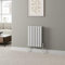 DuraTherm® 600 x 420mm White Horizontal Designer Radiator Double Column Oval Tube Modern Central Heating Panel Bathroom Radiators