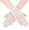 IPENNY 5 Guanti a Rete da Donna, Corti per Travestimenti Anni '80, Sposa, Punk, Rave, Addio al Nubilato - Accessori Tutù - Bianco - Taglia Unica