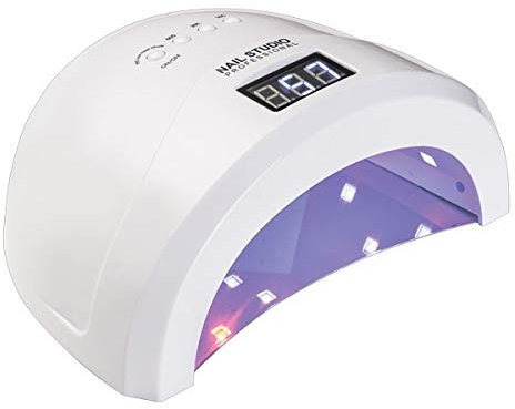 Nail Studio - 48 Watt Professional UV and LED Lamp for Nails, for Gel, Semi-permanent Nail Polish and Nail Reconstruction, Gel Nails, Acrylics, with Timer and LCD Screen