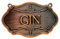 Antique Copper Metal Label Tag (1pc) for Liquor Bottle and Decanter (Gin)