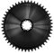 GARBARUK Einzelnes Kettenblatt Aero oval für Sram AXS Road/CX, Farbe Schwarz, Zahnkranz 46T