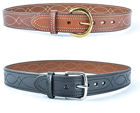 Bianchi® B12 Premium-Leder-Wendegürtel, 38 mm mit Chromeschnalle schwarz, Größe: 36 (91cm)
