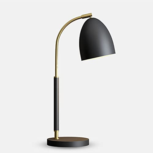 Retro Schwarz Schreibtischlampe Verstellbar Nachttischlampe Drehbar Wohnzimmer Tischlampe Lernen leseLampe Desktop-Leuchten Vintage Industrie Tischleuchte Einstellbare Drehung Metall Lampenschirm