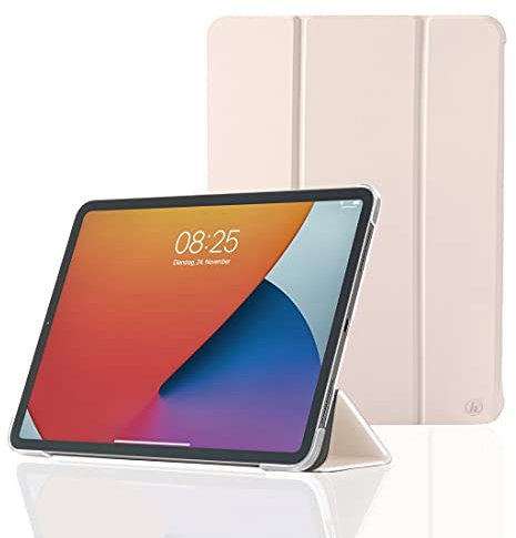 Hama Hülle für iPad Pro 2020/2021 / 2022 12.9 Zoll (aufklappbares Case für Apple Tablet, Schutzhülle mit Standfunktion, transparente Rückseite, magnetisches Cover) rosa