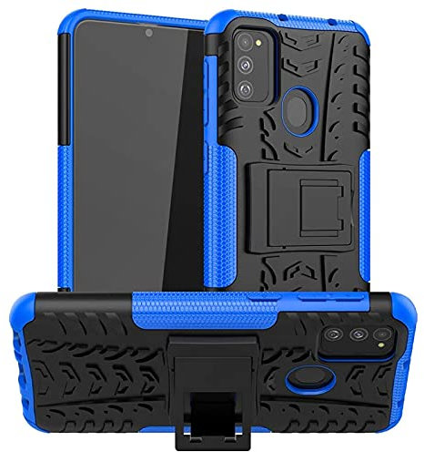 Verco Schutzhülle für Samsung Galaxy M30s und Samsung M21 Hülle, Armor Outdoor Handyhülle für Samsung M30s/M21/M31 Case Panzer Hardcase [Cover geeignet für Baustelle], Blau