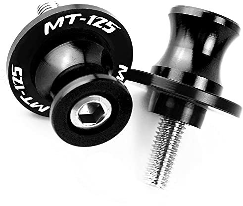 2Bird Motorrad Montageständer Racingadapter Bobbins, M6 CNC Aluminium Ständeraufnahme Für MT 125 2014-2020 Zubehör (Color : Black, Size : 6mm)