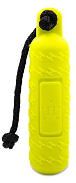 HUNTMARK Hundetraining-Tools - Deluxe Trainingsdummy für Jagd- und Sporthunde - Dog Bumper Retriever - Farbspektrumanalyse Hundeapportiertrainer - 27,9 x 6,6 cm - Gelb