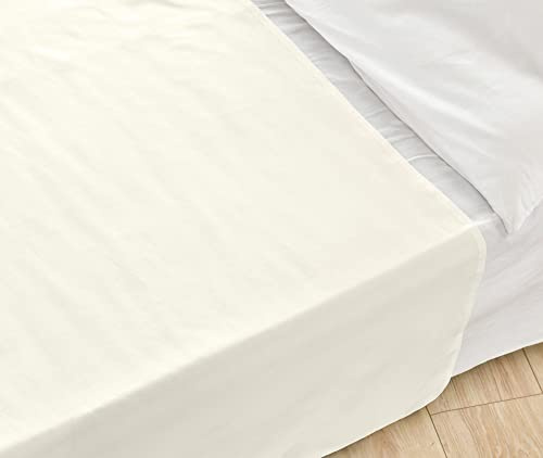 NatureMark Basic Bettlaken - weiches und pflegeleichtes Betttuch aus 100% Baumwolle ohne Gummizug Haustuch viele Größen und Farben Größe: 240x275 cm, Natur/Creme