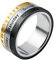 Epinki Eheringe, Tricolor Freundschaft Ringe Römische Zahlen Kalender Spinner Anxiety Ring Edelstahl Ringe für Mann, Größe 54 (17.2)