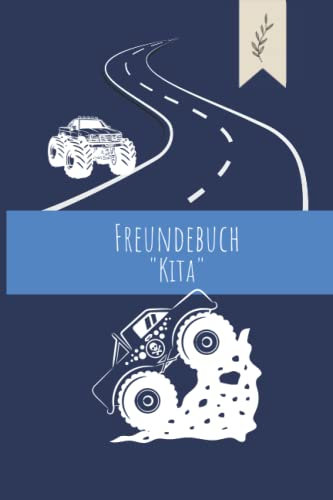 Mein Kindergarten-Freunde-Buch (Monstertruck): Freundebuch ab 3 Jahren für Kindergarten und Kita - für Jungen