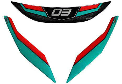 BIKE-label Dekor Motorradaufkleber 3D kompatibel mit Yamaha MT-03 Cyan Storm X550300VA