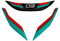 BIKE-label Dekor Motorradaufkleber 3D kompatibel mit Yamaha MT-03 Cyan Storm X550300VA