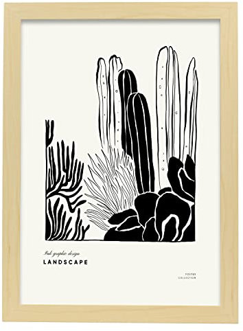 Nacnic Poster Pop Art Astratto. Cactus gigante Illustrazioni artistiche moderne per la decorazione degli interni.