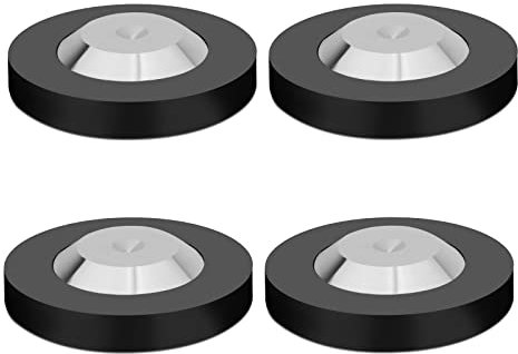 YuanYong Speaker Feet 49 mm x 13 mm with POM Stainless Steel Speaker Pads HiFi Devices Feet for HiFi Speakers, Subwoofer, Audio Amplifier, DAC and CD Player (Black)