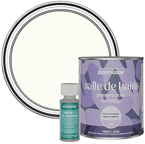 Rust-Oleum White Water-Resistant Bathroom Tile Paint in Matt Finish - Antique White 750ml