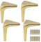 Eidoct 4 Pcs Furniture Legs, Metal Furniture Sofa Legs, Modern Table Legs Metal Triangle Furniture Feet, Sofa Foot Couch Legs Replacement for Cabinet Cupboard Chair Ottoman (12cm, Gold)