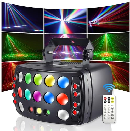 Eagou Diary Partylicht, 50W RGBW LED Disco Licht, 4 in 1 Stage Lichter mit mehreren Arbeitsmodi, Partybeleuchtung mit Ultra-Smooth Dimming für Disco DJ Home Bar