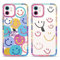 Yoedge 2 Stück Happy Smiley Face HandyHülle für Apple iPhone 12 Hülle 6,1, Transparent Smile Gesicht Niedliches Muster Design Aesthetic Case Schutzhülle für iPhone 12 Mädchen Frauen Cover