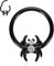 Septum Ringe Daith Piercing Schmuck Spider Conch Smiley Orbital Piercing Schmuck 16G Septum Daith Schmuck Schwarz Nasen Ringe 8mm Septum Clicker Nasen Ringe Hoops Daith Cartilage Conch Ohrringe