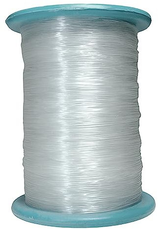 200 Metri di filo di nylon trasparente, ficelle trasparente fine 1mm, ligne de pêche, fil de perles, artigianale, couture, fil en plastique trasparente, (1 mm, trasparente 1)