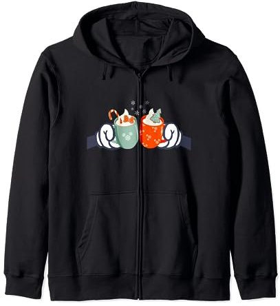 Disney Mickey and Minnie Mouse Holiday Christmas Cocoa Mugs Sweat à Capuche