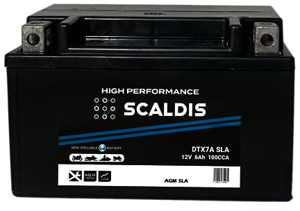 Batterie moto SCALDIS HP DTX7A-BS SLA 12 V 6 AH 100 AMPS