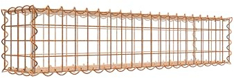 Rostige Gabione 100 cm x 20 cm x 20 cm (L x H x T), Maschenweite 5 cm x 5 cm, Spirale