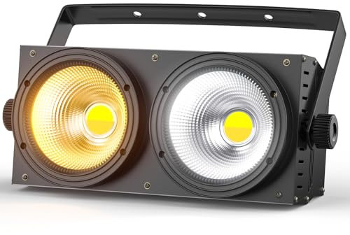 ZonQoonz 200W COB Par Lumiere Theatre, Blanc Froid/Chaud Eclairage Scene COB Effets avec D MX 8CH, Lumiere Scene pour église Mariage éclairage public Fête Halloween Noël
