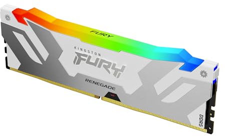 Kingston FURY Renegade DDR5 RGB Argento/Bianco XMP 16GB 7600MT/s CL38 DIMM Memoria Gaming per Computer Modulo Singolo - KF576C38RWA-16