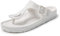 JOMIX Chanclas de Mujer Con Hebilla Para Verano, Playa, Piscina, Mar, Ducha y Baño - Anatómicas, Blanco, 38 EU