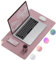 MoKo Schreibtischunterlage, 60x35 PU Leder Laptop Tischunterlage, Wasserdichte Schreibtischmatte Rutschfeste Schreibtischauflage, Doppelseitig Office Mauspad für Büro/Zuhause, Lila+Schmutziges Rosa