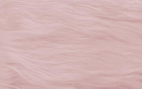 Zottelstoff ZOTTEL 6cm Flor - 0,5m Schritte - Öko-Tex Standard - Breite 150 cm - 380g/mq - Langhaarfell Flokati Fellstoff Meterware Dekostoff (Rosa)