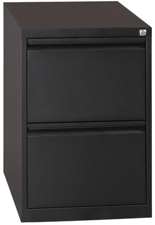 FBasic Aktenschrank aus Metall - mit zwei Schubladen - Schwarz