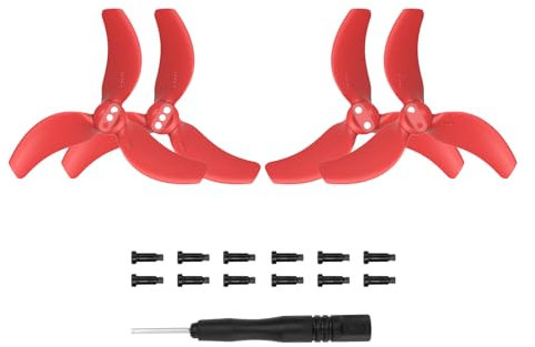 Kimyoaee Avata 2 Propeller für DJI Avata 2 FPV Drohnenzubehör 3032S geräuscharmer Prop Blades Ersatz 4 Stück (rote Spitzen)