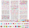 2051 PCS - 12 Sheet Gems Rhinestone -SELF Adhesive- Gems for Crafting Rhinestone Nail, Face, Body Festival Makeup Assorted Shapes Crystal Gemstones Sticky Gems for DIY Crafts, Scrapbooking Face gems