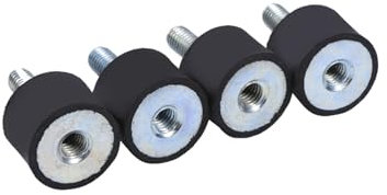 Klanata 4 Stück Gummilager, M6 Stoßdämpfer, zur Vibrationsreduzierung und Geräuschunterdrückung in Automobil- und Schiffsanwendungen (VD20*15 M6*18)