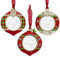GUOER Weihnachtsbaumschmuck-Set, Bilderrahmen, Ornament, Urlaub, Andenken, Geschenk, Heimdekoration, Weihnachtsdekoration, Weihnachtsgeschenke, Anhänger mit 5,1 cm Fotorahmeneinsatz (Rot und Gloden
