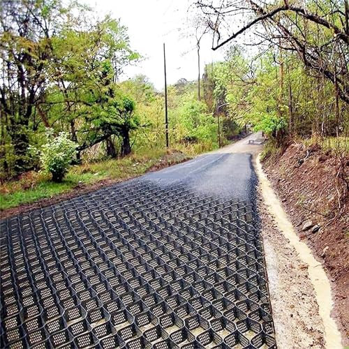 JIANGSS Stabilisateur de Sol, grilles de Protection du Sol pour aménagement paysager, Grille de Gravier Pliable,Grille géo pour Patio extérieur, pour remplir des Pierres/Sable/Sol/Boue,5x10m