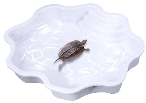 Piscine aux Tortues – pataugeoire pour, Centre de Jeux Aquatiques pour | Grande Piscine pour Reptiles avec Bol d'alimentation pour Tortues, pataugeoire Gonflable pour Tortues, Tapis de