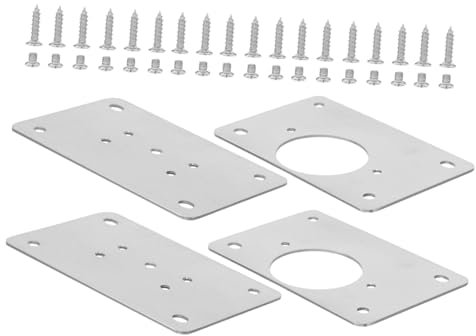 ARTIBETTER Hinge Repair Plate Bracket Flat Brace Brackets for Hinge Repair Hidden Cabinet Hinges Kit