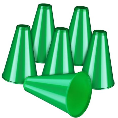 SHOWERORO 6er-Set Plastik-Megaphone Für Cheerleading Party Mit Klarem Und Hoher Lautstärke Für Diverse Anlässe