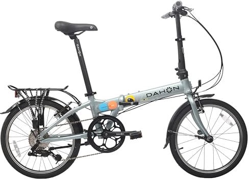 Dahon Klappfahrrad Erwachsene Mariner D8 40-Jahr-Edition,Faltrad 20 Zoll hochwertiger Aluminiumrahmen, 8 Speed Gears Folding Bike Dazzle Grey
