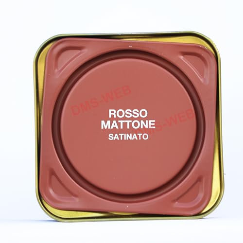 DMS Fernovus colore Rosso Mattone Satinato Gel Vernice Smalto Antiruggine in conf da 750 ml con guanti nitrile e pennello inclusi!!! Bundle